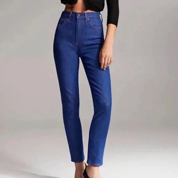Aritzia DENIM FORUM The Angelica High  Rise Blue Wash Denim Jeans Slim Size 25 - Picture 1 of 8